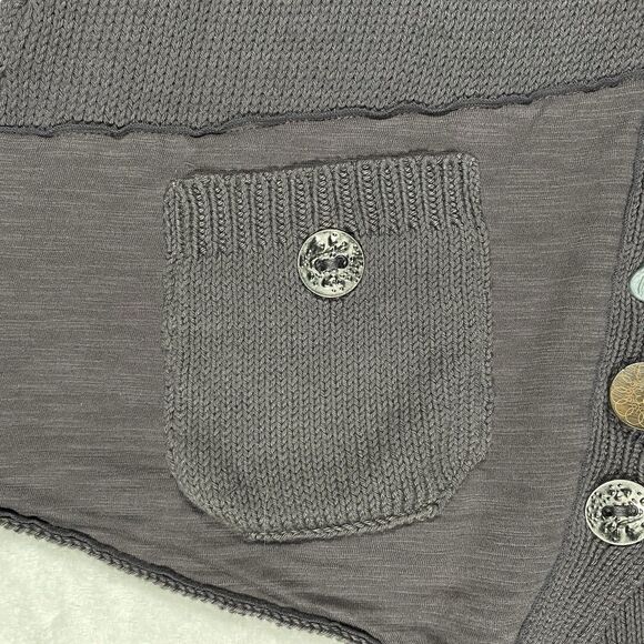 Pure Handknit Cardigan Sweater Lagenlook Boho Artsy Minimalist Women's Sz L/XL - Picture 6 of 12